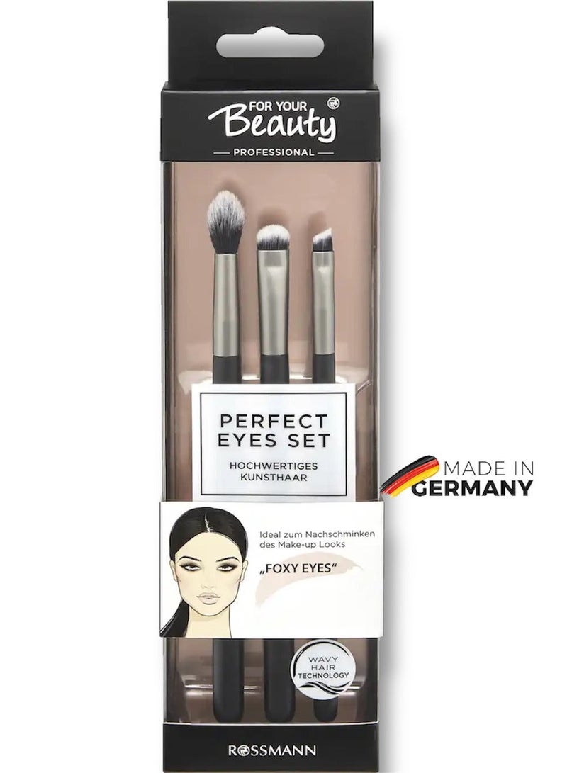 Rossmann Professional Perfect Eyes Set – Eye Makeup Brushes (3 Pieces) - Image 1